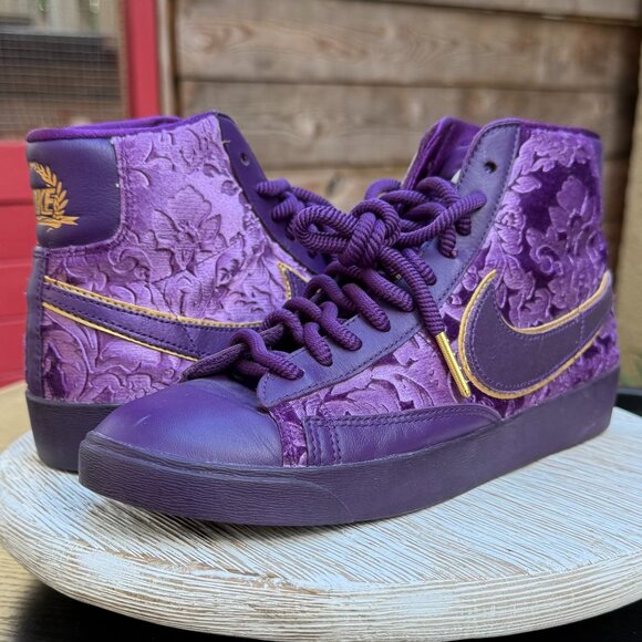 Nike Shoes - Nike Blazer Mid Night Purple Women's 7 Mid Top Basketball Sneakers Embroidered